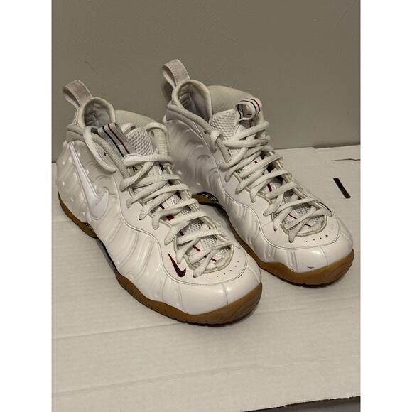 Nike Air Foamposite  624041-102 Men’s Size 10 White Gum 2015 Shoes - Picture 1 of 12